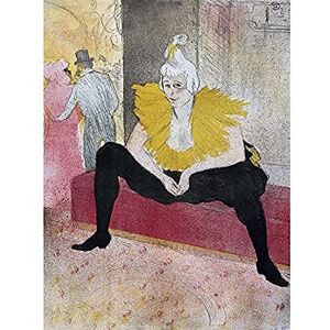 Fine Art Prints Toulouse-Lautrec Sitting Clowness Miss Chaukao Art Print Canvas Premium Wall Decor Poster Mural Fine Art Prints Toulouse-Lautrec Sitting Clowness Miss Chaukao Art Print Canvas Premium Wall Decor Poster Mural