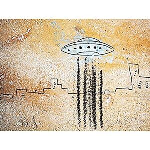 Artery8 UFO Flying Saucer City Abstract Illustration Art Print Canvas Premium Wall Decor Poster Mural Artery8 UFO Flying Saucer City Abstract Illustration Art Print Canvas Premium Wall Decor Poster Mural