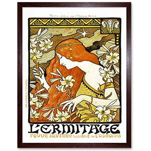 Wee Blue Coo Berthon L'Ermitage Paris Art Nouveau Art Print Framed Poster Wall Decor 12x16 inch Wee Blue Coo Berthon L'Ermitage Paris Art Nouveau Art Print Framed Poster Wall Decor 12x16 inch
