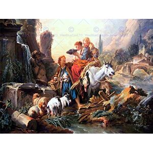 Wee Blue Coo Painting Landscape Study Boucher Rest Fountain Wall Art Print Wee Blue Coo Painting Landscape Study Boucher Rest Fountain Wall Art Print