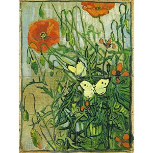 Artery8 Vincent Van Gogh Butterflies And Poppies XL Giant Panel Poster (8 Sections) Artery8 Vincent Van Gogh Butterflies And Poppies XL Giant Panel Poster (8 Sections)