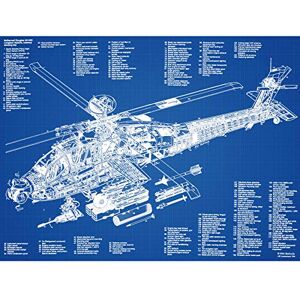 Artery8 AH-64D Apache Attack Helicopter Military Patent Plan Large Wall Art Poster Print Thick Paper 18X24 Inch Artery8 AH-64D Apache Attack Helicopter Military Patent Plan Large Wall Art Poster Print Thick Paper 18X24 Inch