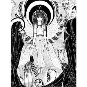 Wee Blue Coo Painting Drawing Portriat Egypt Deco Illustration Queen Art Canvas Print Wee Blue Coo Painting Drawing Portriat Egypt Deco Illustration Queen Art Canvas Print