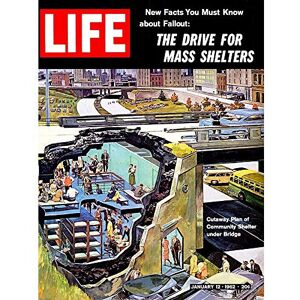 Wee Blue Coo Vintage Magazine Cover Fallout Nuclear War Community Bomb Shelter Art Print Poster Wall Decor 12X16 Inch Wee Blue Coo Vintage Magazine Cover Fallout Nuclear War Community Bomb Shelter Art Print Poster Wall Decor 12X16 Inch