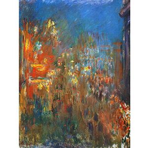 Wee Blue Coo Claude Monet Leicester Square At Night Old Master Painting Art Print Poster Wall Decor 12X16 Inch Wee Blue Coo Claude Monet Leicester Square At Night Old Master Painting Art Print Poster Wall Decor 12X16 Inch