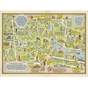Artery8 Map Sayer 1948 Kensington Gardens London Premium Wall Art Canvas Print 18X24 Inch Artery8 Map Sayer 1948 Kensington Gardens London Premium Wall Art Canvas Print 18X24 Inch