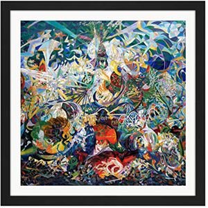 Fine Art Prints Stella Battle Lights Coney Island Mardi Gras Painting Square Wooden Framed Wall Art Print Picture 16X16 Inch Fine Art Prints Stella Battle Lights Coney Island Mardi Gras Painting Square Wooden Framed Wall Art Print Picture 16X16 Inch