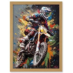 Artery8 Dirt Bike Sport Splatter Paint Motocross Rider Artwork Framed A3 Wall Art Print Artery8 Dirt Bike Sport Splatter Paint Motocross Rider Artwork Framed A3 Wall Art Print