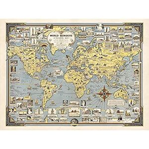 Artery8 Map Ernest Dudley Chase 1939 World Wonders Pictorial Unframed Wall Art Print Poster Home Decor Premium Artery8 Map Ernest Dudley Chase 1939 World Wonders Pictorial Unframed Wall Art Print Poster Home Decor Premium