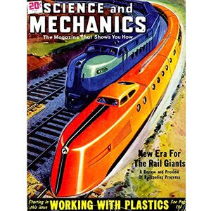 Wee Blue Coo Science Magazine Cover Mechanics Future Railway Train Design USA Art Print Poster Wall Decor 12X16 Inch Wee Blue Coo Science Magazine Cover Mechanics Future Railway Train Design USA Art Print Poster Wall Decor 12X16 Inch