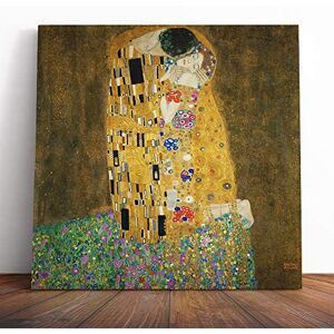 Big Box Art Canvas Print Wall Art Gustav Klimt The Kiss No.2 Mounted and Stretched Box Frame Picture Home Decor for Kitchen, Living, Dining Room, Bedroom, Hallway, Multi-Colour, 14x14 Inch Big Box Art Canvas Print Wall Art Gustav Klimt The Kiss No.2 Mounted and Stretched Box Frame Picture Home Decor for Kitchen, Living, Dining Room, Bedroom, Hallway, Multi-Colour, 14x14 Inch