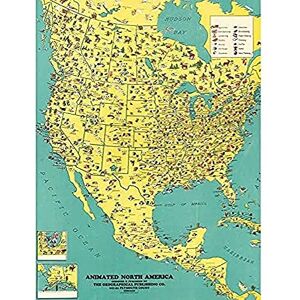 Fine Art Prints GPC 1944 Pictorial Map North America Industry Art Print Canvas Premium Wall Decor Poster Mural Fine Art Prints GPC 1944 Pictorial Map North America Industry Art Print Canvas Premium Wall Decor Poster Mural