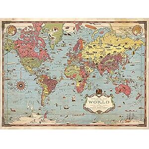 Artery8 Map Chase 1931 Mercator World Pictorial Chart Unframed Wall Art Print Poster Home Decor Premium Artery8 Map Chase 1931 Mercator World Pictorial Chart Unframed Wall Art Print Poster Home Decor Premium