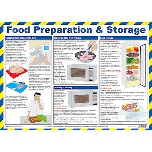 Safety First Aid Group Laminated Food Preparation and Storage Poster Safety First Aid Group Laminated Food Preparation and Storage Poster