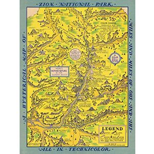 Artery8 Map Lindgren 1939 Zion National Park Large Wall Art Poster Print Thick Paper 18X24 Inch Artery8 Map Lindgren 1939 Zion National Park Large Wall Art Poster Print Thick Paper 18X24 Inch
