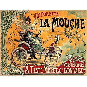 Wee Blue Coo Advert Automobile Car Fly Mouche France Vintage Art Print Poster Wall Decor 12X16 Inch Wee Blue Coo Advert Automobile Car Fly Mouche France Vintage Art Print Poster Wall Decor 12X16 Inch