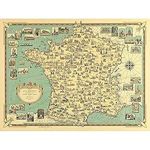 Fine Art Prints Chase 1935 Pictorial Map France Buildings Unframed Wall Art Print Poster Home Decor Premium Fine Art Prints Chase 1935 Pictorial Map France Buildings Unframed Wall Art Print Poster Home Decor Premium