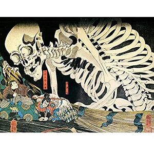 Wee Blue Coo Painting Fantasy Scene Mitsukini Defies Skeleton Utagawa Kuniyoshi Large Art Print Poster Wall Decor 18x24 inch Wee Blue Coo Painting Fantasy Scene Mitsukini Defies Skeleton Utagawa Kuniyoshi Large Art Print Poster Wall Decor 18x24 inch