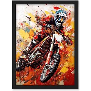 Artery8 Motocross Race Motorcycle Sport Oil Painting Artwork Framed A3 Wall Art Print Artery8 Motocross Race Motorcycle Sport Oil Painting Artwork Framed A3 Wall Art Print