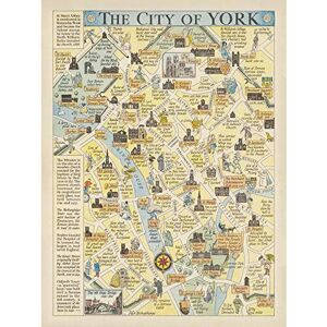 Artery8 Map Sayer 1948 York City Streets Pictorial Art Print Canvas Premium Wall Decor Poster Mural Artery8 Map Sayer 1948 York City Streets Pictorial Art Print Canvas Premium Wall Decor Poster Mural