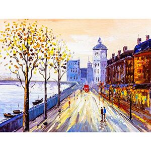 Wee Blue Coo London Cityscape Painting Large Wall Art Print Canvas Premium Poster Wee Blue Coo London Cityscape Painting Large Wall Art Print Canvas Premium Poster