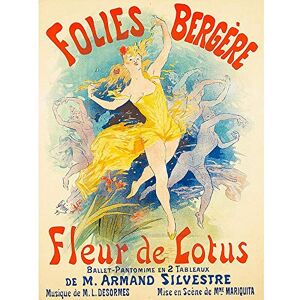 Wee Blue Coo Advert Theatre Cabaret Folies Bergere Lotus Flower Paris Art Print Poster Wall Decor 12X16 Inch Wee Blue Coo Advert Theatre Cabaret Folies Bergere Lotus Flower Paris Art Print Poster Wall Decor 12X16 Inch