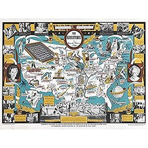 Fine Art Prints Pictorial 1944 Map Adventures Mark Twain USA Unframed Wall Art Print Poster Home Decor Premium Fine Art Prints Pictorial 1944 Map Adventures Mark Twain USA Unframed Wall Art Print Poster Home Decor Premium