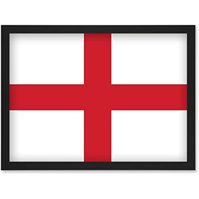 Artery8 - England Flag Vexillology - Black - A4 - Poster Artery8 - England Flag Vexillology - Black - A4 - Poster