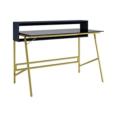 DHP Furniture Morgan Desk, Metal, Gold, 89.5 x 120 x 70 cm DHP Furniture Morgan Desk, Metal, Gold, 89.5 x 120 x 70 cm