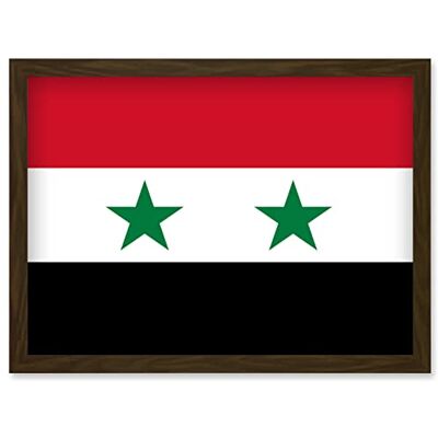 Artery8 - Syrian Arab Republic National Flag - A4 - Framed - Poster Artery8 - Syrian Arab Republic National Flag - A4 - Framed - Poster