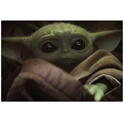 Komar Star Wars Wall Picture Mandalorian The Child Cute Face Decoration, Poster, Art Print Size 70 x 50 cm WB-SW-005-70x50, Colourful Komar Star Wars Wall Picture Mandalorian The Child Cute Face Decoration, Poster, Art Print Size 70 x 50 cm WB-SW-005-70x50, Colourful