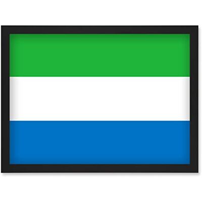 Artery8 - Sierra Leone Flag - National Flag - Framed - A4 Artery8 - Sierra Leone Flag - National Flag - Framed - A4