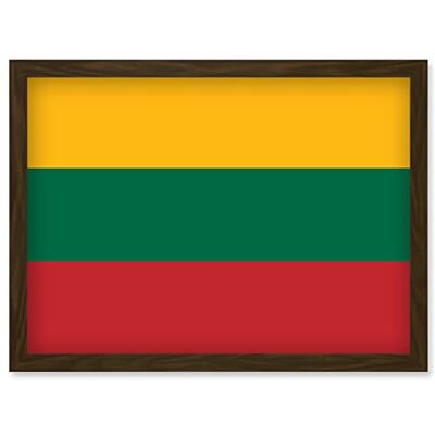 Artery8 - Lithuania National Flag - A4 - Framed - Poster Artery8 - Lithuania National Flag - A4 - Framed - Poster
