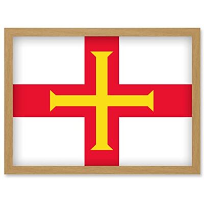 Artery8 - Guernsey Flag Poster - A4 - Wall Art Print Artery8 - Guernsey Flag Poster - A4 - Wall Art Print