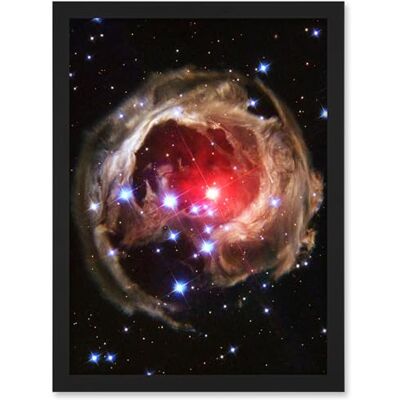 Artery8 Hubble Space Telescope Image Light Echo Illuminates Dust Spiral Around Red Supergiant Star V838 Monocerotis Explosion Artwork Framed A3 Wall Art Print Artery8 Hubble Space Telescope Image Light Echo Illuminates Dust Spiral Around Red Supergiant Star V838 Monocerotis Explosion Artwork Framed A3 Wall Art Print