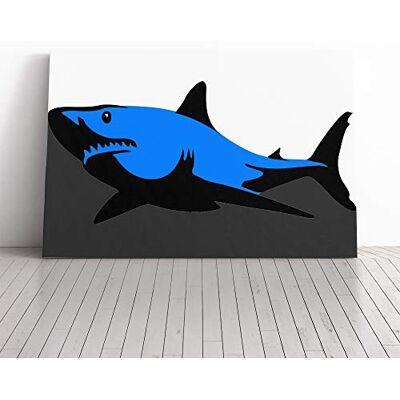 Big Box Art Wall Graphic Shark Art (3) Canvas Print Gallery Wrapped 30mm Frame Wall Art 30x20 inches Ready to Hang Contemporary Animals Picture Living Room Bedroom Lounge Office Big Box Art Wall Graphic Shark Art (3) Canvas Print Gallery Wrapped 30mm Frame Wall Art 30x20 inches Ready to Hang Contemporary Animals Picture Living Room Bedroom Lounge Office