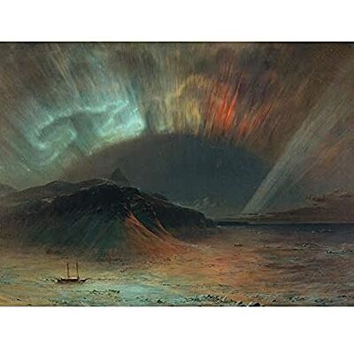 Fine Art Prints Church Aurora Borealis Northern Lights Landscape Painting Unframed Wall Art Print Poster Home Decor Premium Fine Art Prints Church Aurora Borealis Northern Lights Landscape Painting Unframed Wall Art Print Poster Home Decor Premium