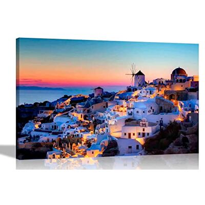 Artley Prints Santorini Island Greece Canvas Print City Pictures Wall Art Stretched and Framed Cityscape Artwork Home Living Room Office Hanging Art 51 x 35cm (20 x 14 inches) Artley Prints Santorini Island Greece Canvas Print City Pictures Wall Art Stretched and Framed Cityscape Artwork Home Living Room Office Hanging Art 51 x 35cm (20 x 14 inches)