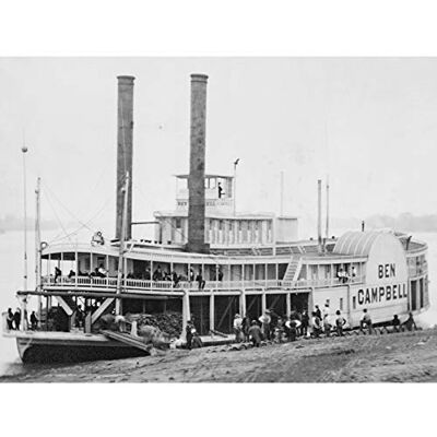 Fine Art Prints River Steamboat Ben Campbell At Landing 1860 Photo Art Print Canvas Premium Wall Decor Poster Mural Fine Art Prints River Steamboat Ben Campbell At Landing 1860 Photo Art Print Canvas Premium Wall Decor Poster Mural