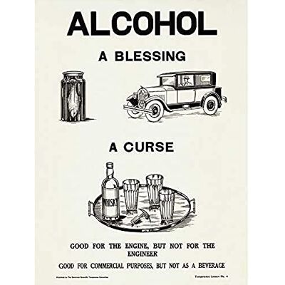 Artery8 Temperance Movement Alcohol Warning Bless Curse Ad Art Print Canvas Premium Wall Decor Poster Mural Artery8 Temperance Movement Alcohol Warning Bless Curse Ad Art Print Canvas Premium Wall Decor Poster Mural