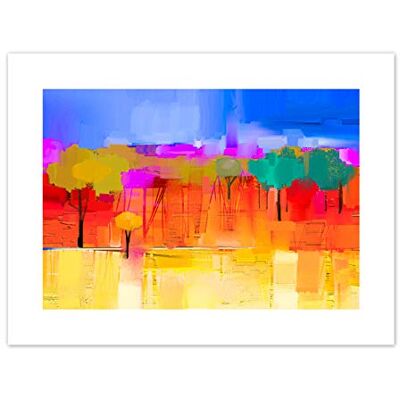 Fine Art Prints Abstract Landscape With Trees Art Print Canvas Premium Wall Decor Poster Fine Art Prints Abstract Landscape With Trees Art Print Canvas Premium Wall Decor Poster