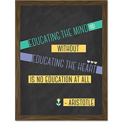 Fine Art Prints Education Teacher Mind Heart Aristotle Typography Large Framed Art Print Poster Wall Decor 18x24 inch Fine Art Prints Education Teacher Mind Heart Aristotle Typography Large Framed Art Print Poster Wall Decor 18x24 inch