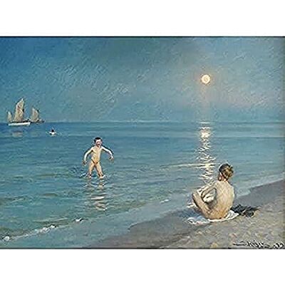 Fine Art Prints Ps Kroyer Boys Bathing At Skagen Summer Evening Art Print Canvas Premium Wall Decor Poster Mural Fine Art Prints Ps Kroyer Boys Bathing At Skagen Summer Evening Art Print Canvas Premium Wall Decor Poster Mural