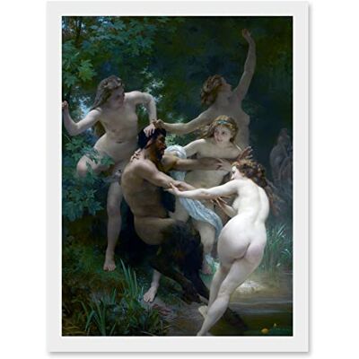 Artery8 - Bouguereau Nymphs Satyr - A4 - Framed - Wall Art Artery8 - Bouguereau Nymphs Satyr - A4 - Framed - Wall Art