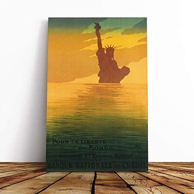 Big Box Art Travel Poster Statue of Liberty Canvas Print Gallery Wrapped 30mm Frame Wall Art 30x20 inches Ready to Hang Retro Picture Living Room Bedroom Lounge Office Big Box Art Travel Poster Statue of Liberty Canvas Print Gallery Wrapped 30mm Frame Wall Art 30x20 inches Ready to Hang Retro Picture Living Room Bedroom Lounge Office