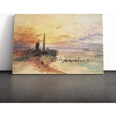 Big Box Art Joseph Mallord William Turner Yarmouth Harbour Norfolk Canvas Print Gallery Wrapped 30mm Frame Wall Art 20x14 inches Ready to Hang Modern Seascape Picture Living Room Bedroom Lounge Office Big Box Art Joseph Mallord William Turner Yarmouth Harbour Norfolk Canvas Print Gallery Wrapped 30mm Frame Wall Art 20x14 inches Ready to Hang Modern Seascape Picture Living Room Bedroom Lounge Office