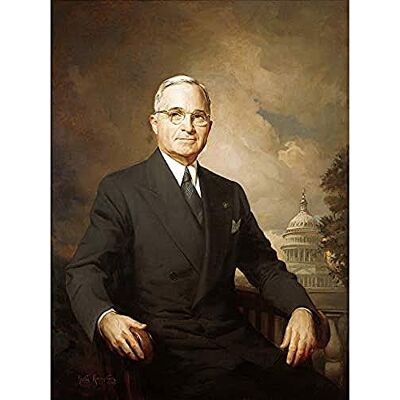 Fine Art Prints Kempton Portrait President Harry Truman USA Painting Art Print Canvas Premium Wall Decor Poster Mural Fine Art Prints Kempton Portrait President Harry Truman USA Painting Art Print Canvas Premium Wall Decor Poster Mural