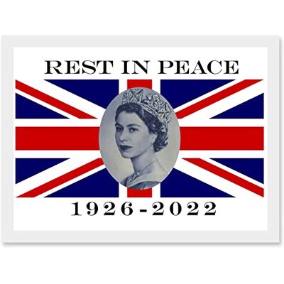 Artery8 - Rest In Peace QEII Union Jack - Wall Art Artery8 - Rest In Peace QEII Union Jack - Wall Art