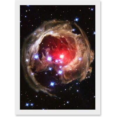 Artery8 Hubble Space Telescope Image Light Echo Illuminates Dust Spiral Around Red Supergiant Star V838 Monocerotis Explosion Artwork Framed A3 Wall Art Print Artery8 Hubble Space Telescope Image Light Echo Illuminates Dust Spiral Around Red Supergiant Star V838 Monocerotis Explosion Artwork Framed A3 Wall Art Print