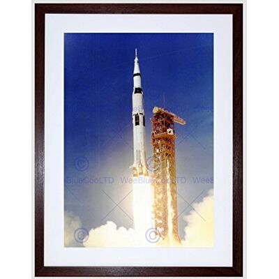 Wee Blue Coo Space Apollo 11 Launch Saturn V Rocket Blast Thrust Flame Cool Framed Wall Art Print Wee Blue Coo Space Apollo 11 Launch Saturn V Rocket Blast Thrust Flame Cool Framed Wall Art Print